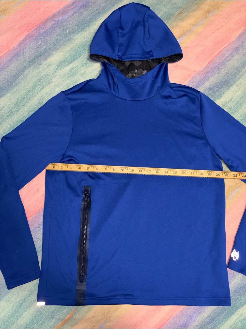 Greyson Hoodie Mens M Medium Blue Camo Cokato Stretch Performance Cotton Blend - Picture 5 of 7